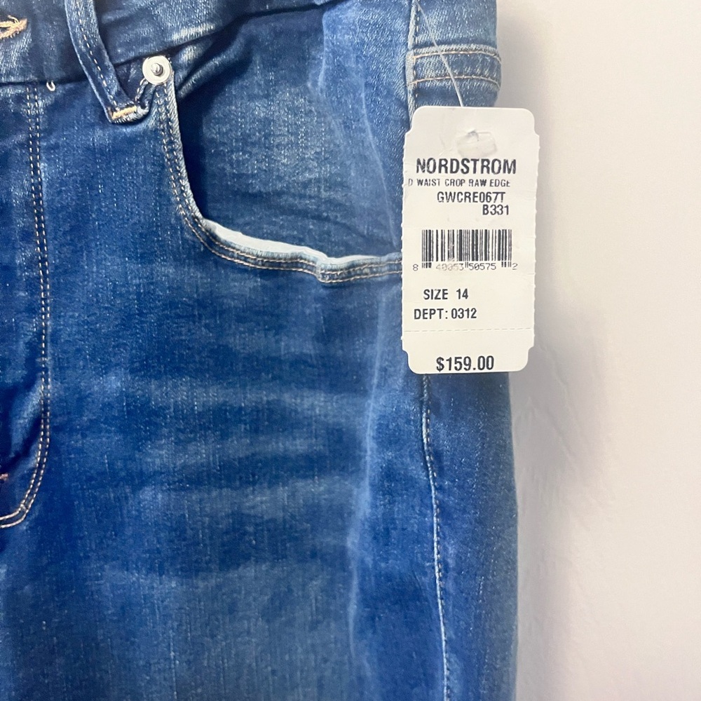 Good American Good Waist High Waist Raw Hem Ankle Skinny Jeans - Picture 5 of 13